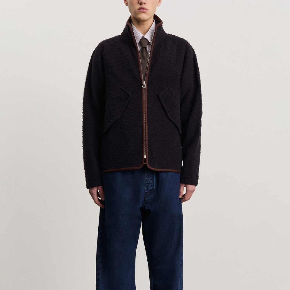 Another Aspect - Veste Fleece - Navy Brown