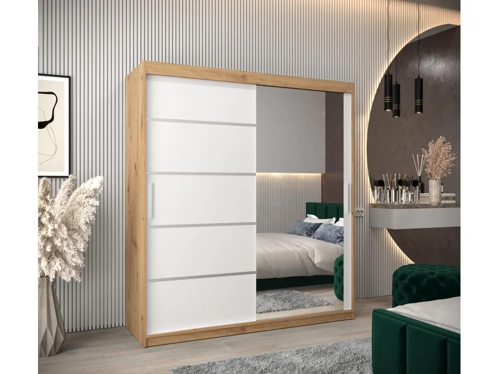 ARMARIO Habitarluz 2 DE PUERTAS CORREDERAS 200/180/62 2 puertas (artisan/blanco) KOZV93847