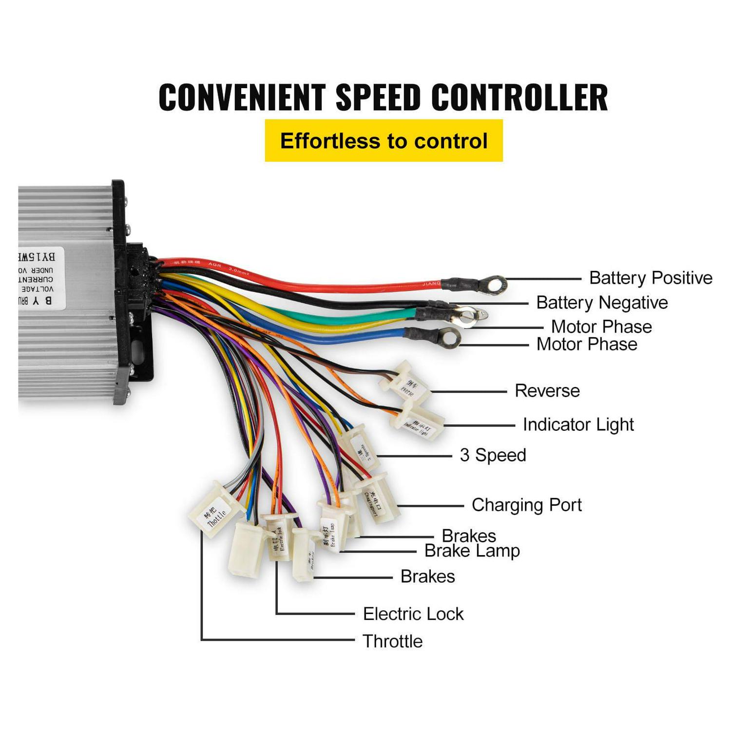 VEVOR 48V 2000W Brushless DC Motor Kit. 4300 RPM. with Controller & Throttle. for Go Kart/ATV. 10 lb - Image 5