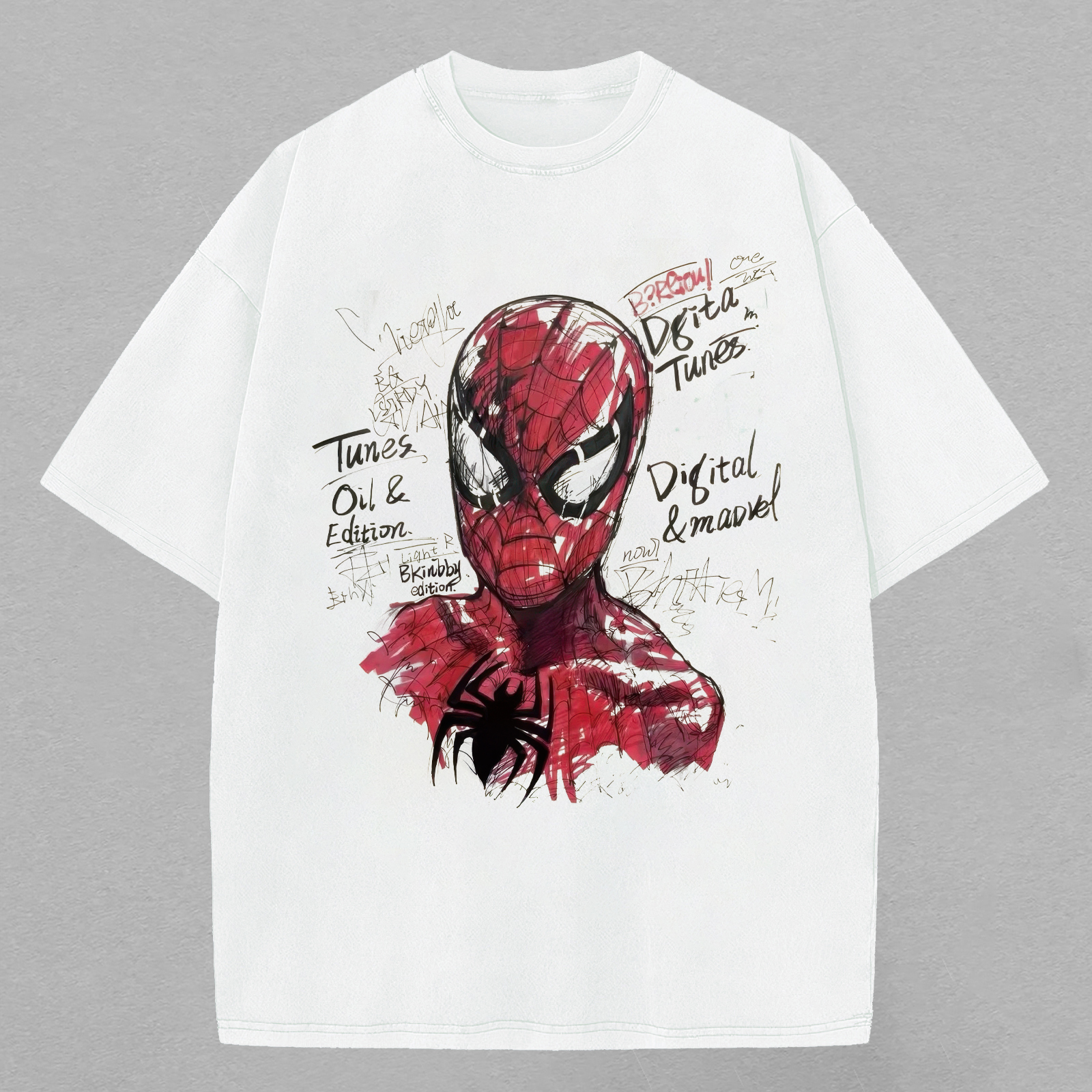 Marvel Spider-Man Printed Unisex Oversized T-shirts