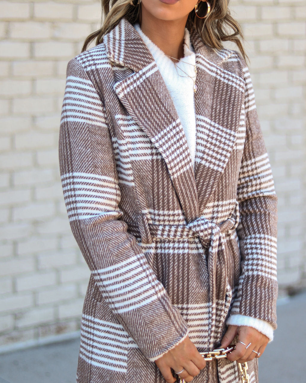 Keeping It Real Pocketed Plaid Coat - Se7enfashion