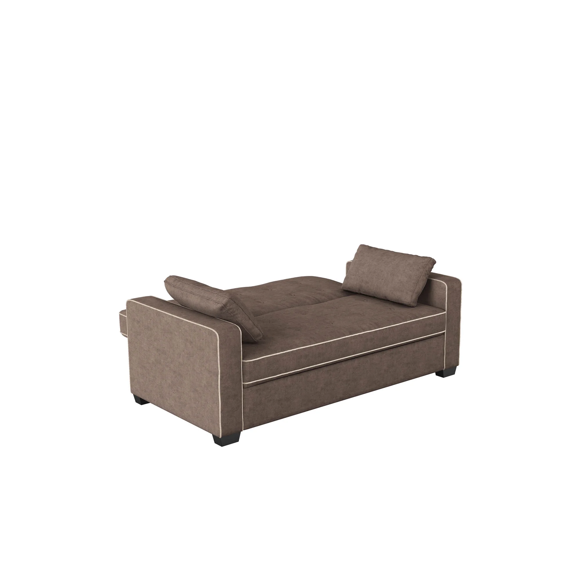 Serta Dream Convertibles Monroe Modern Polyester Convertible Queen Sofa Bed with Pillows Grey - Image 58