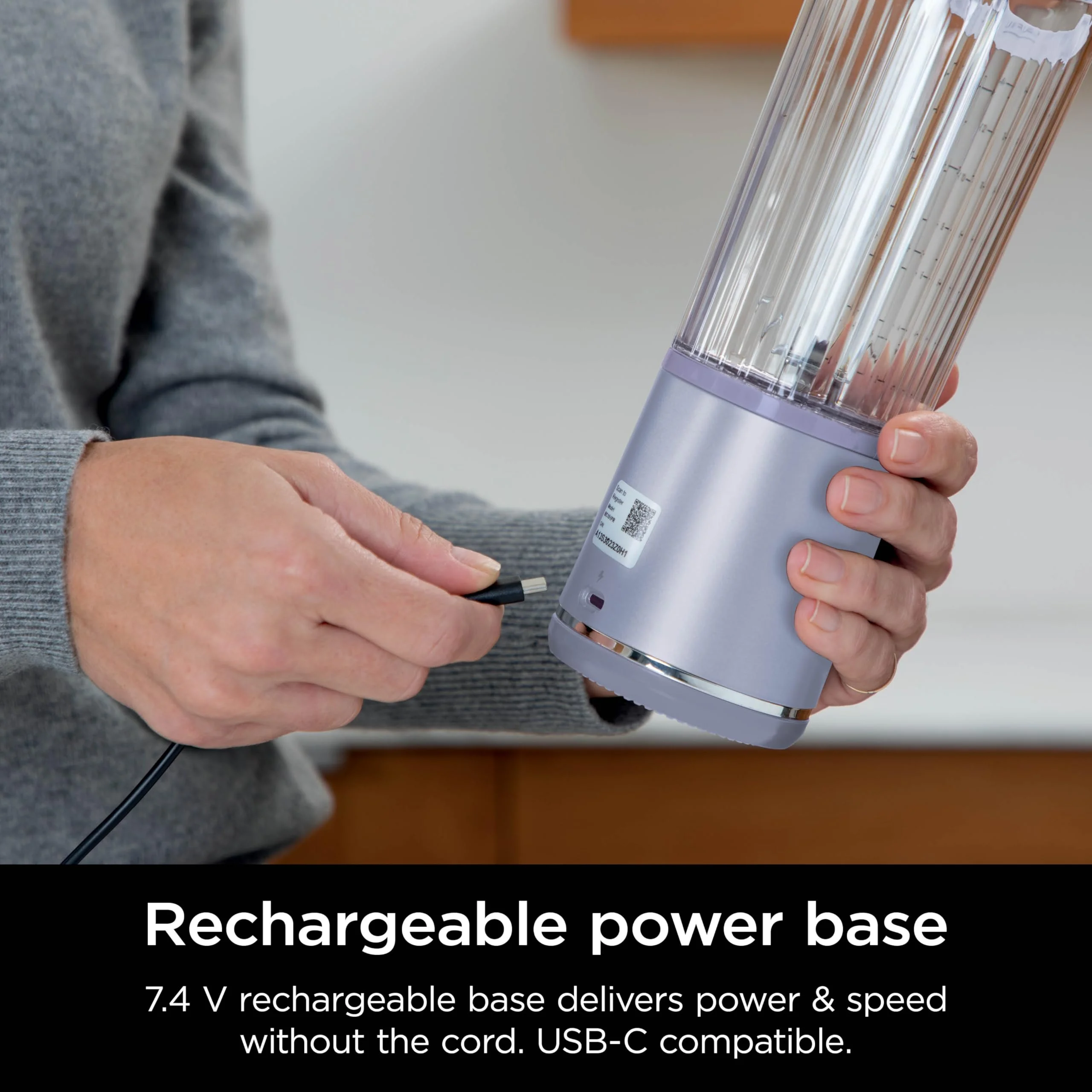 Ninja Blast Portable Blender, Cordless, 18oz. Vessel, Personal Blender for Shakes & Smoothies, BPA Free, Leakproof Lid & Sip Spout, USB-C Rechargeable, Dishwasher Safe Parts, Metallic Purple, - Image 39