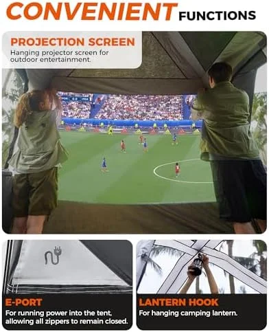 SUV Tent, Instant 6-8 Person Waterproof & Windproof Tailgate Car Camping Tent with Movie Screen for Family Camping & Outdoor Adventures - Image 7