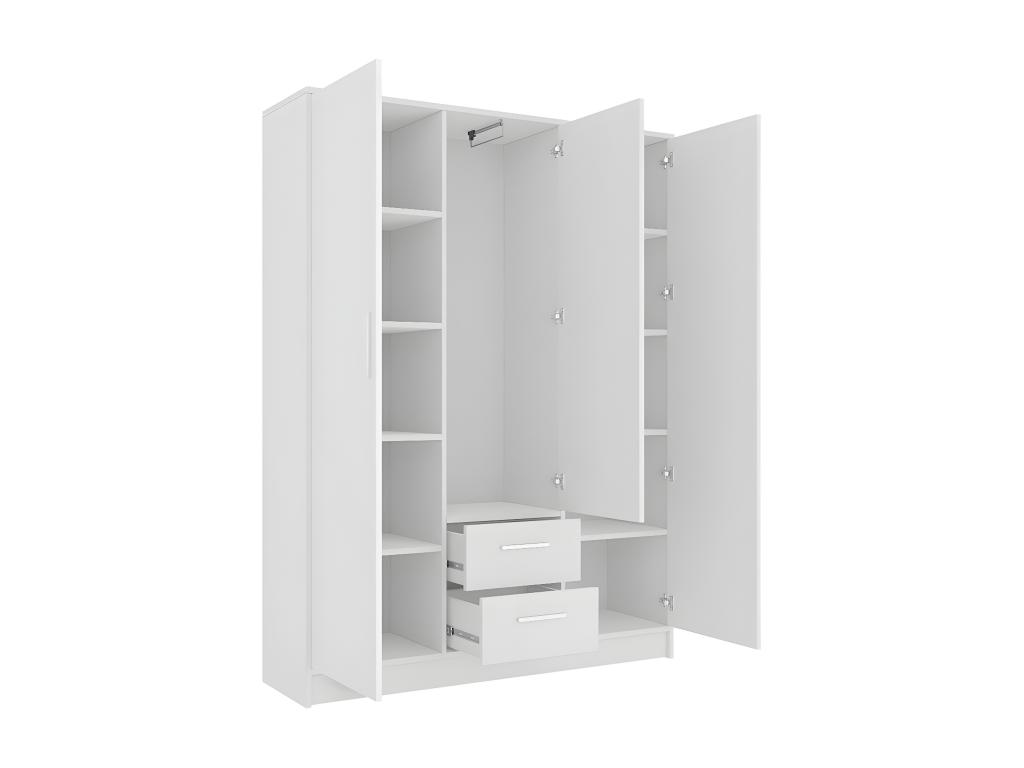 Armario Nestliq M103 - Blanco - 202x153x40cm - Puertas de armario Con bisagras