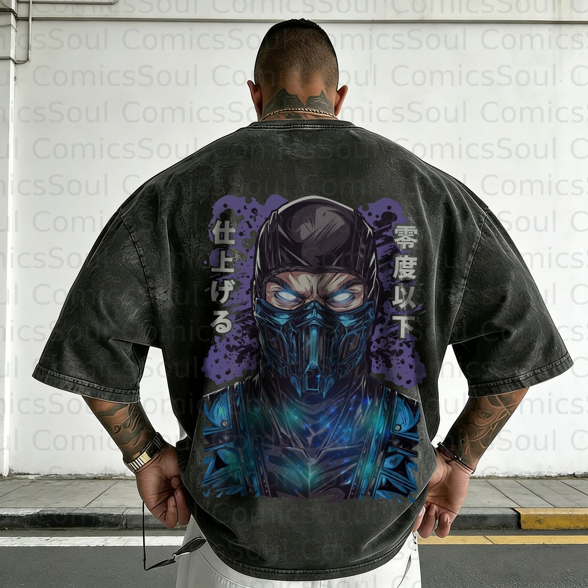 Unisex Anime Inspired Vintage Washed T-Shirt
