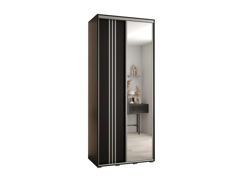 ARMARIO Homelyvo 7 DE PUERTAS CORREDERAS 235 - 2/100/60 2 puertas Negro/Negro/Plata