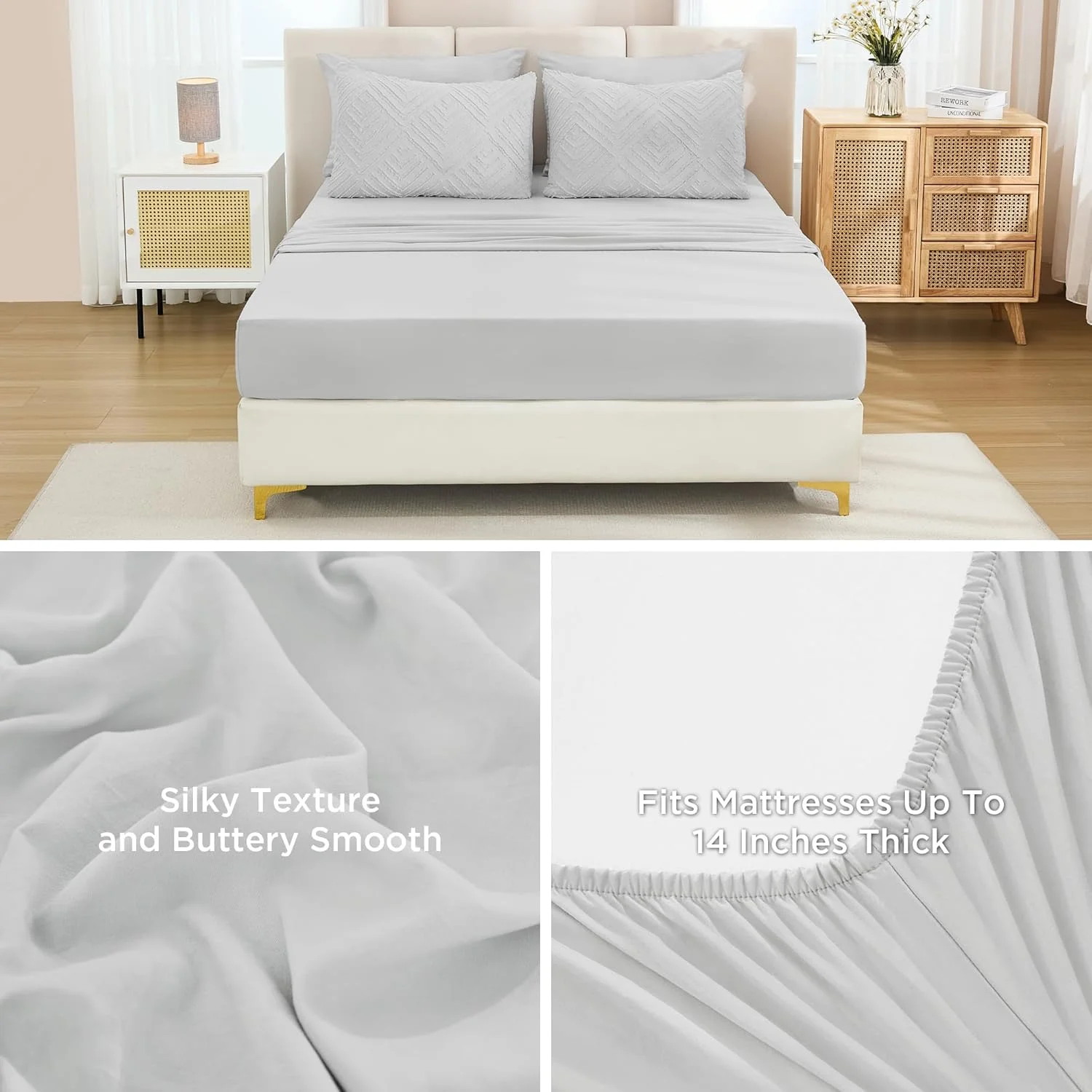 Queen Comforter Set 7 Piece Dark Emerald Green - Bed in a Bag Queen Boho Lightweight Fluffy Tufted Bedding Sets with Comforter, Sheets, Pillowcases & Shams - Image 23