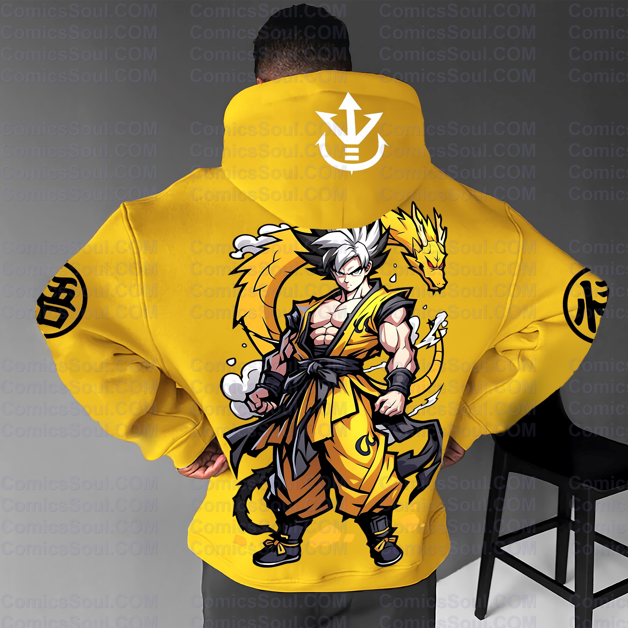 Plus Velvet Unisex Anime Graphic Streetwear Vintage Hoodie