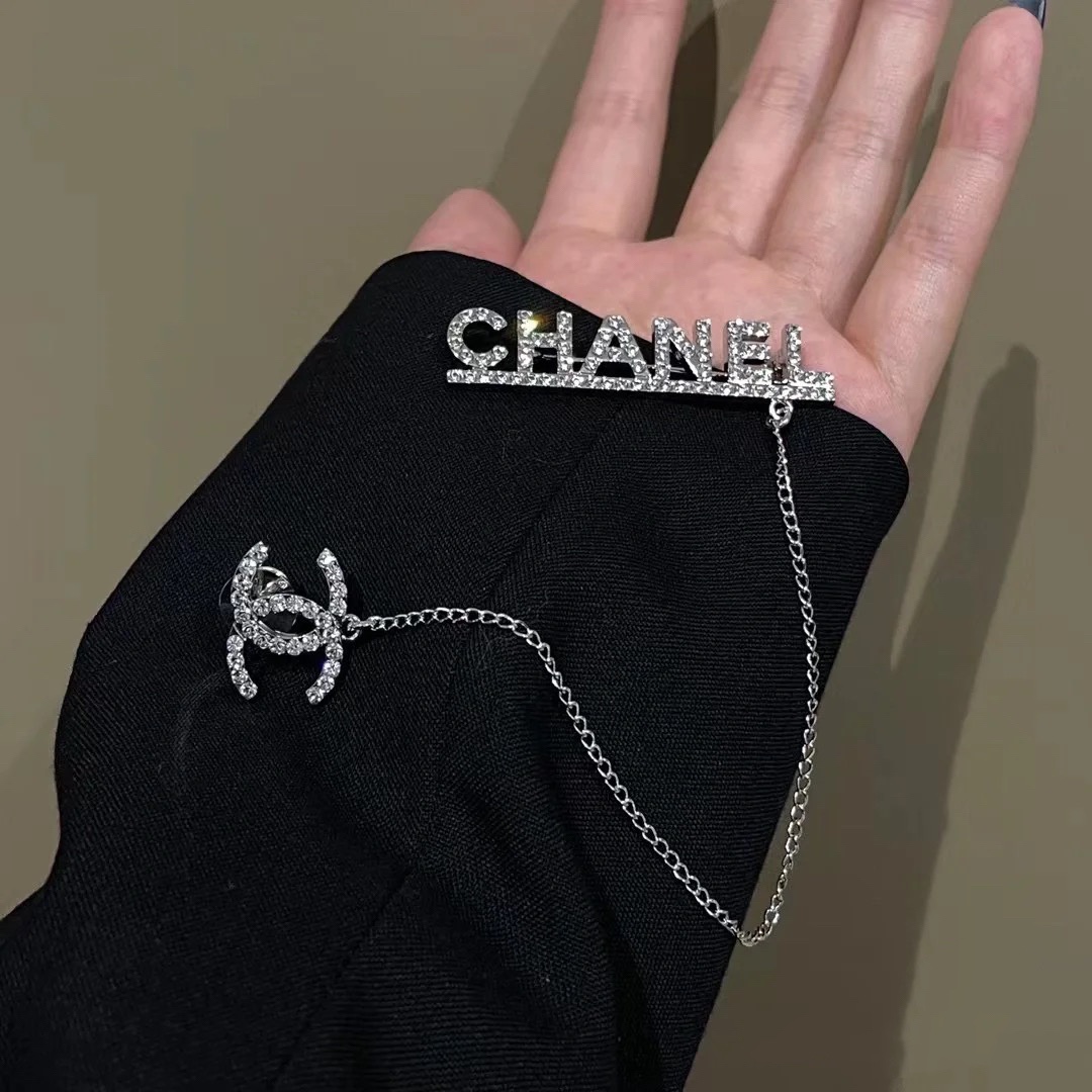 Chanel Monogram Tassel Chain Brooch - Original Replica Club