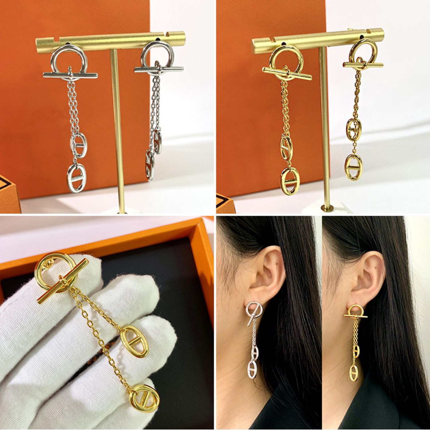 Hermes Pig Nose Tassel Earrings - Original Replica Club