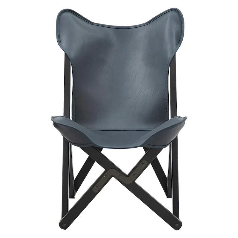 Cantu Authentic Top Grain Leather Tripolina Sling Chair by iNSPIRE Q Modern