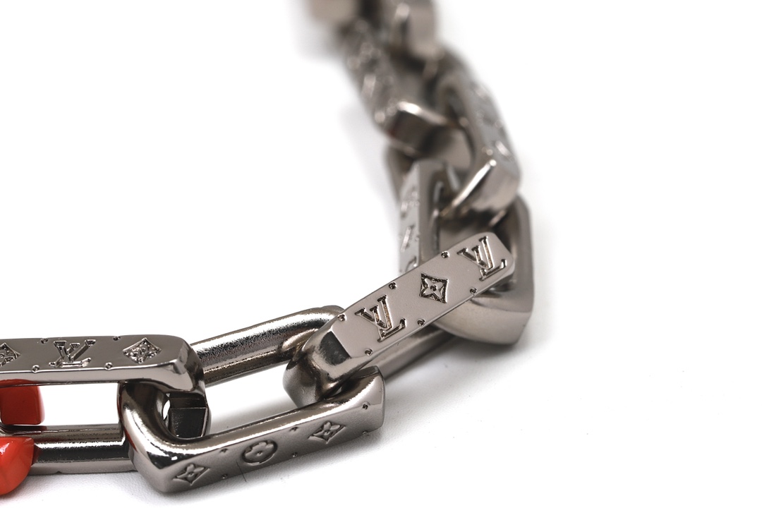 Louis Vuitton Orange Silver Monogram Bracelet - Original Replica Club