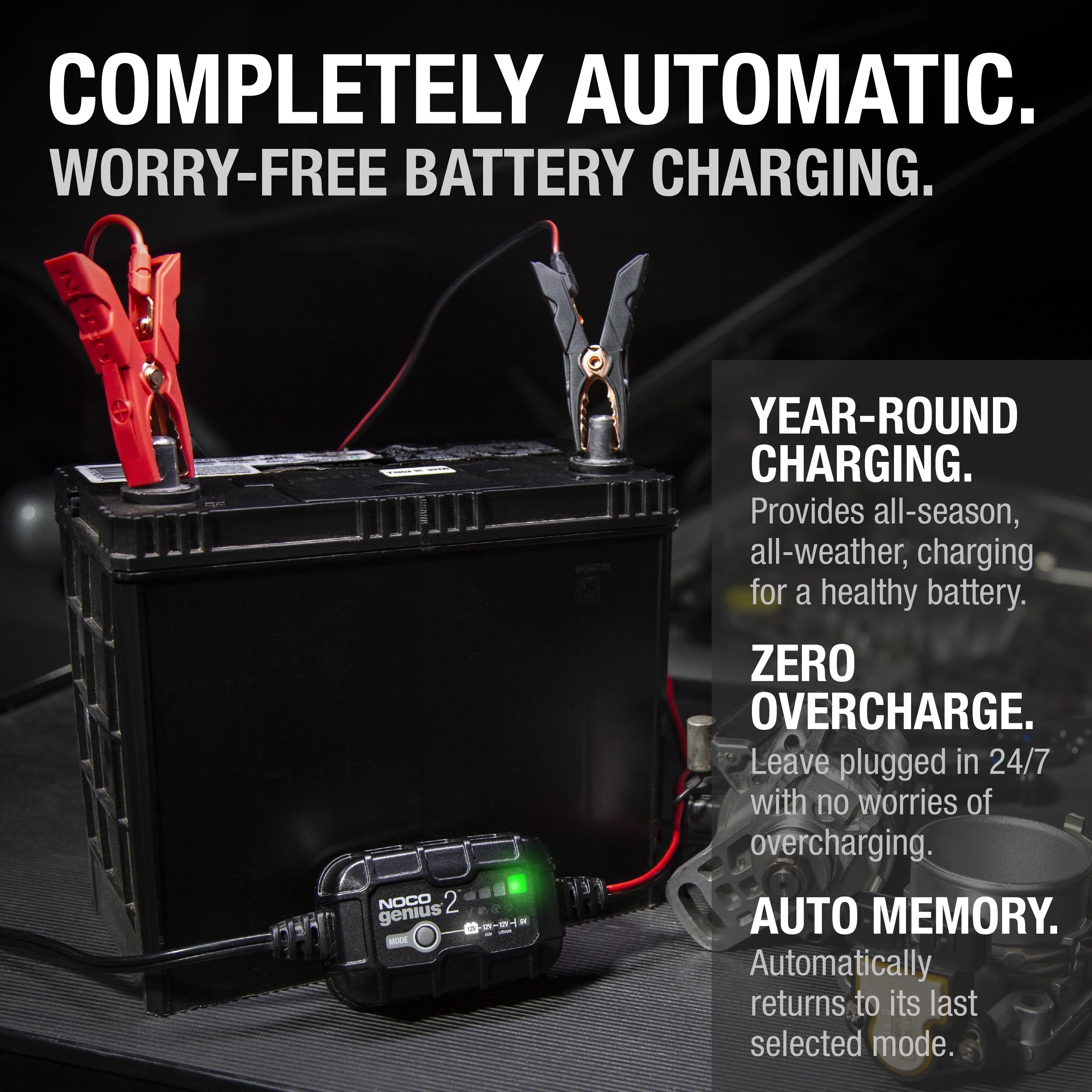 NOCO GENIUS2 6V/12V 2A Smart Battery Charger and Maintainer - Image 7