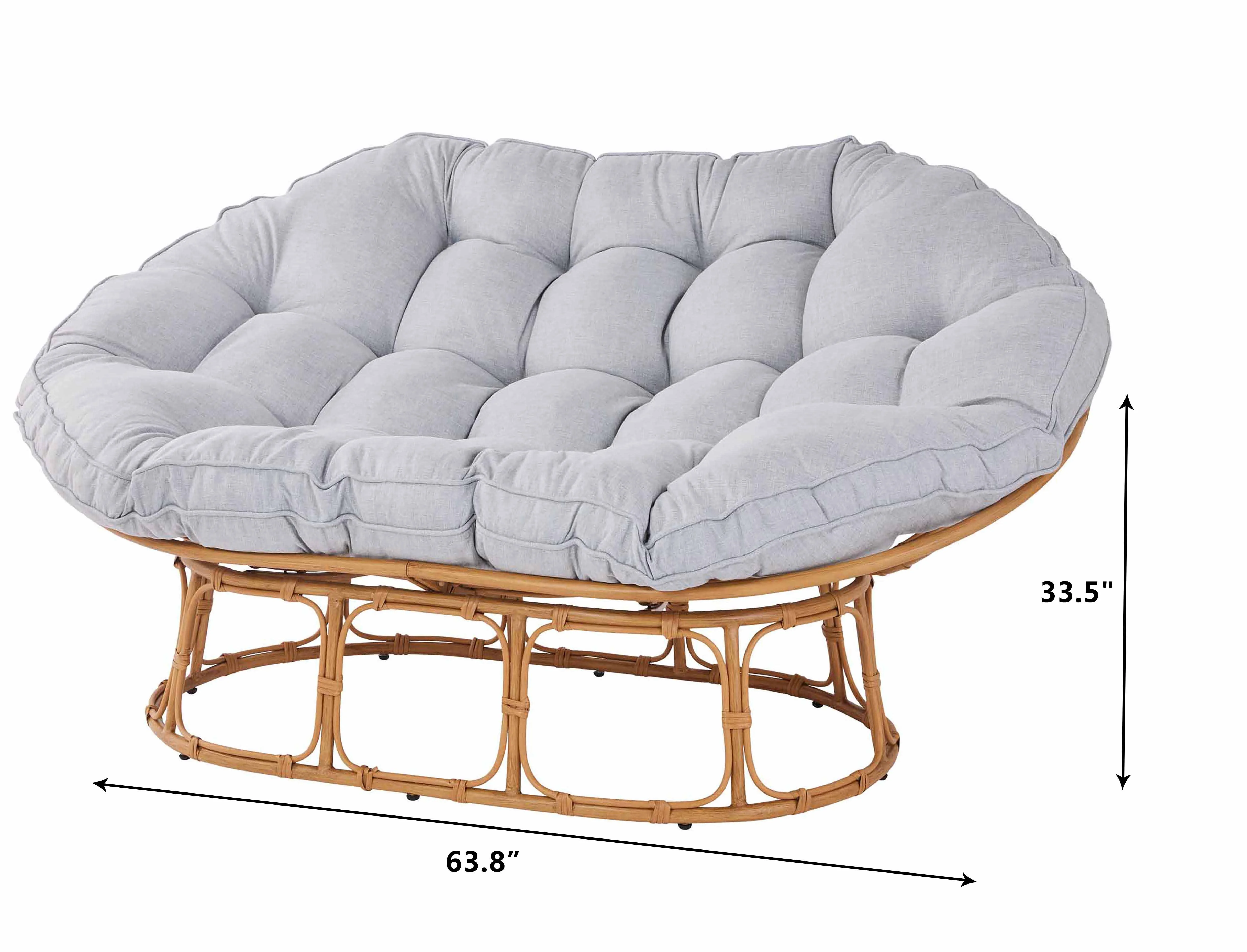 Better Homes & Gardens Double Papasan Accent Chair, Cream Boucle - Image 9