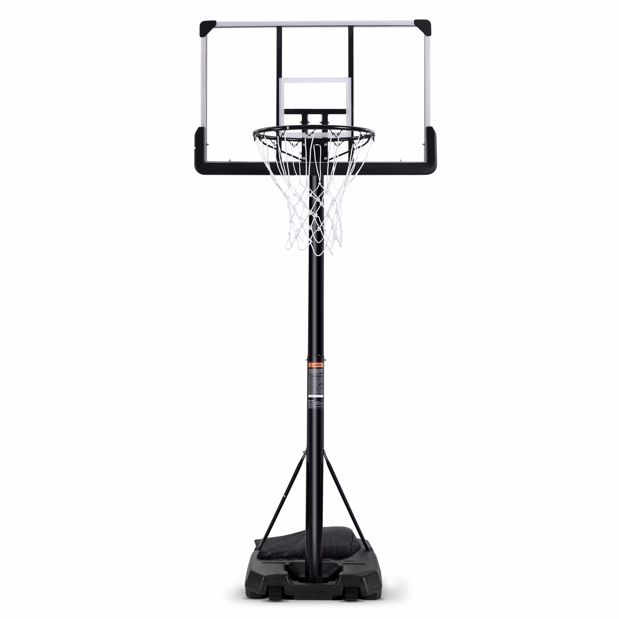 Maxkare 44in Basketball Hoop 6.5 Ft to 10 Ft Height Adjustable Portable Basketball Goal System with Quick Adjustment for Full Range of Players Indoor Outdoor Use(White)
