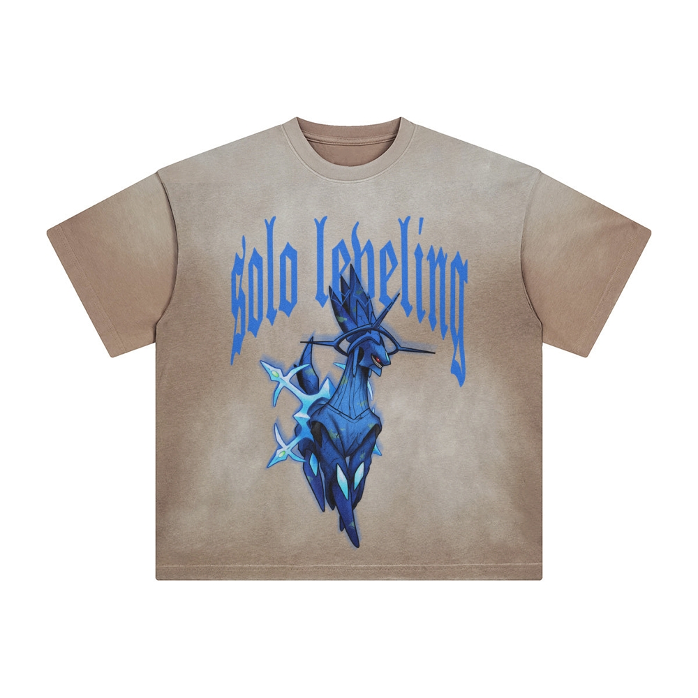 Unisex Anime Inspired Washed  Vintage T-Shirt