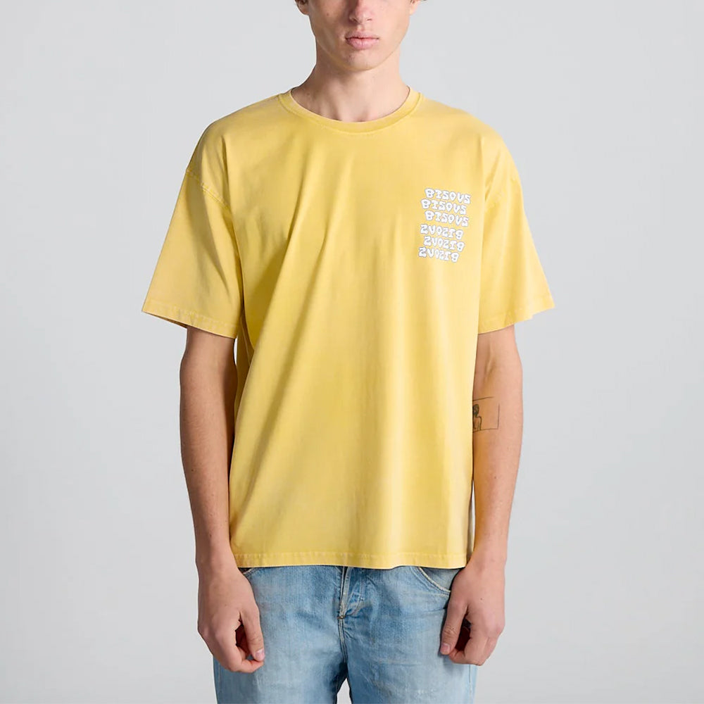 Bisous Skateboard - T-shirt Slime - Jaune