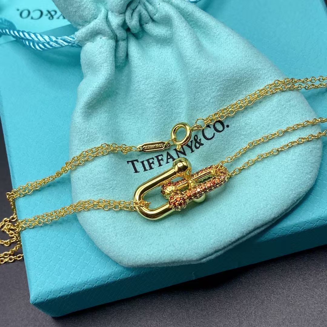 Tiffany Large Double Link Pendant Necklace - Original Replica Club