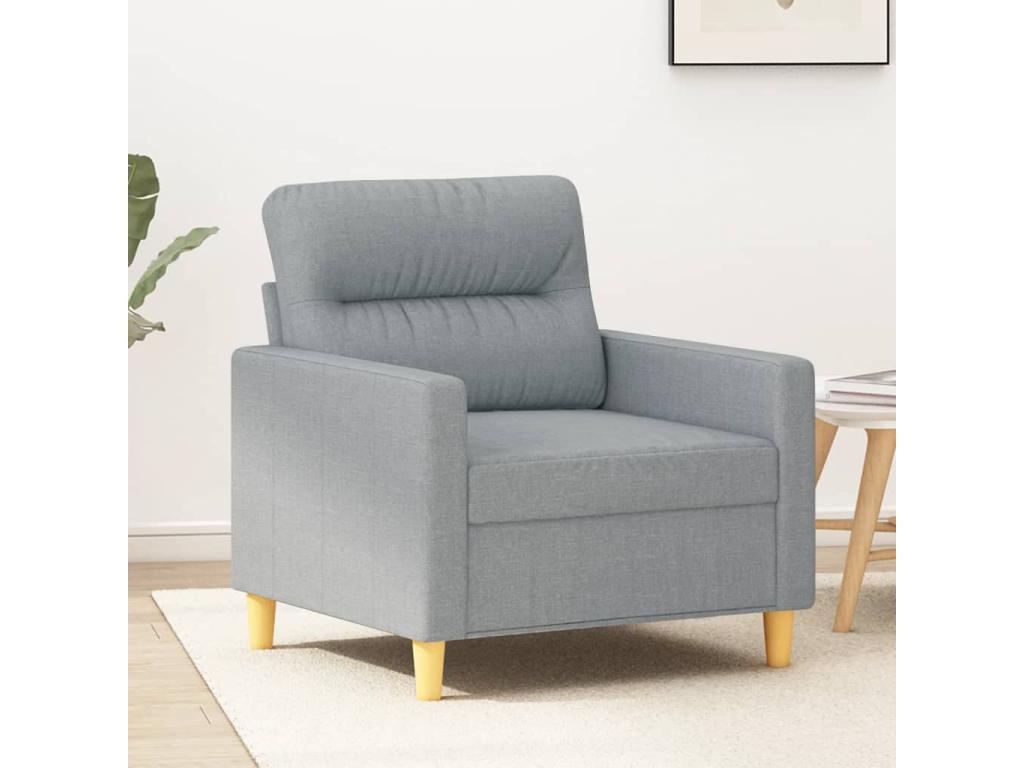 Sillón de tela gris claro 60 cm