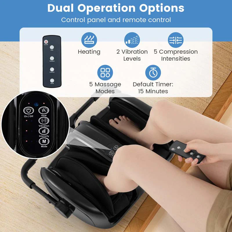 Eletriclife Foot and Calf Massager with Heat for Blood Circulation Pain Relief