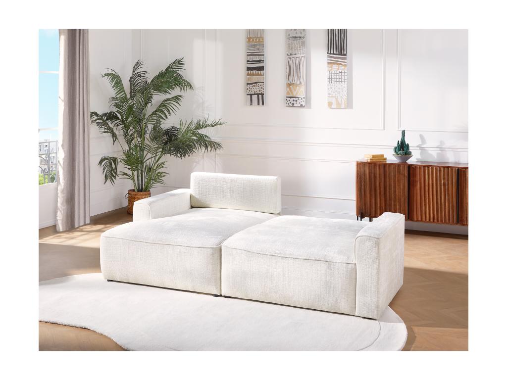 Sofá rinconera izquierda de Nidolux texturizada beige