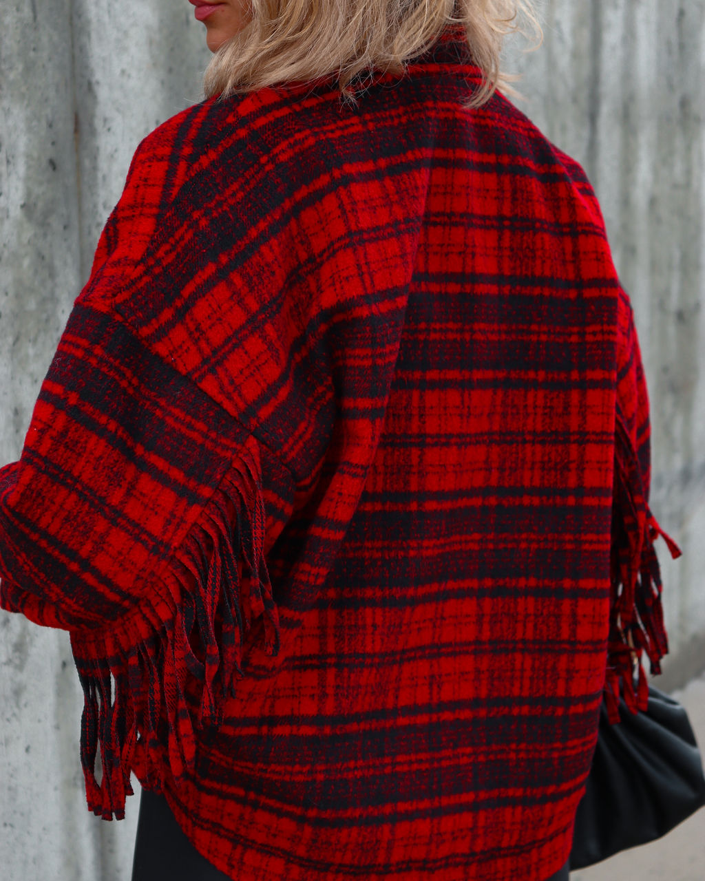 Robynn Plaid Jacket - Red - Se7enfashion