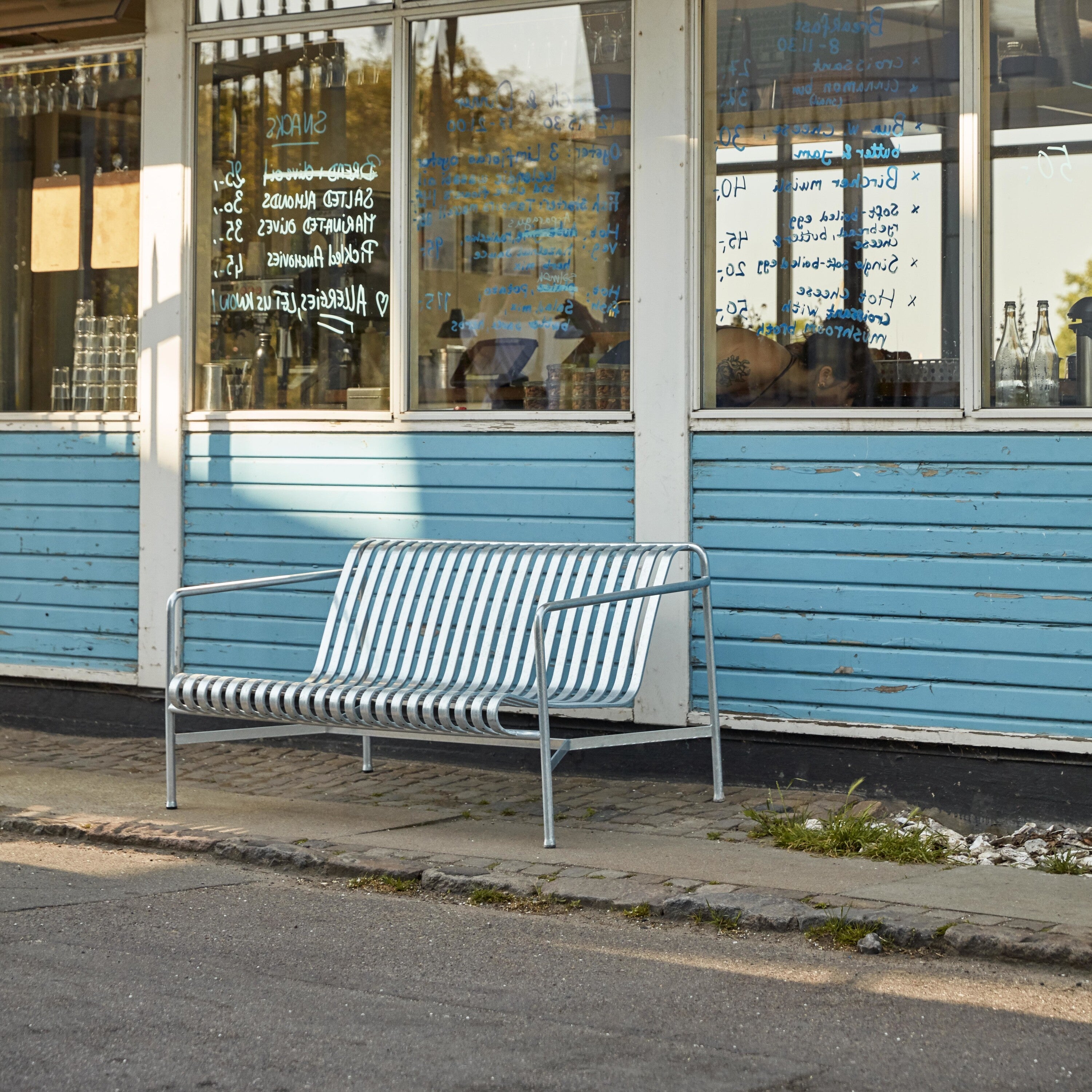 HAY Palissade Lounge 2,5-zitsbank Low - Gegalvaniseerd Staal