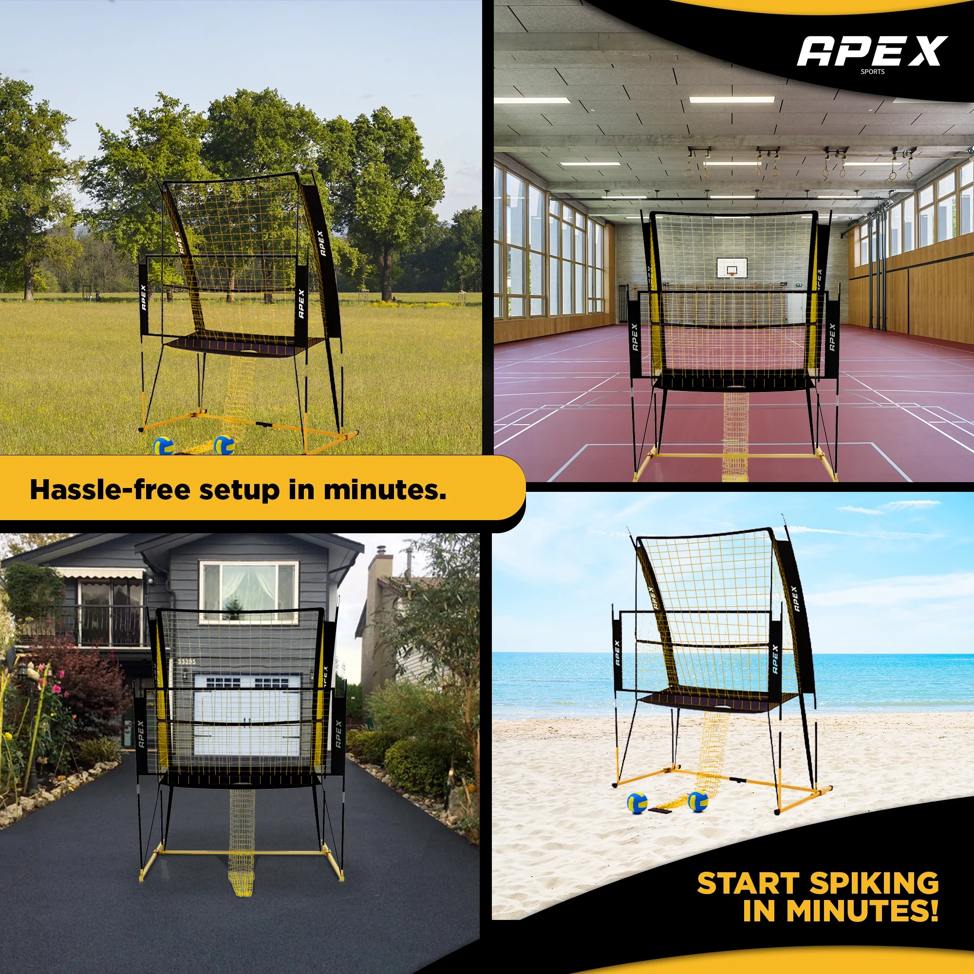 Volleyball Training Net Equipment System - Sturdy, Adjustable, and Portable | Improve Accuracy, Technique, and Skills | Ideal for Indoor/Outdoor Use | Easy Assembly & Storage | - Image 3