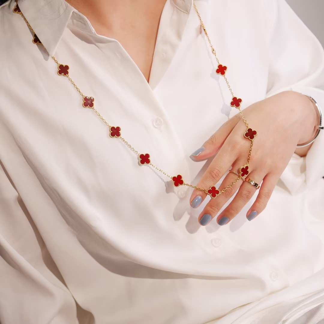 VCA Vintage Alhambra Long Necklace, 20 Motifs - Original Replica Club