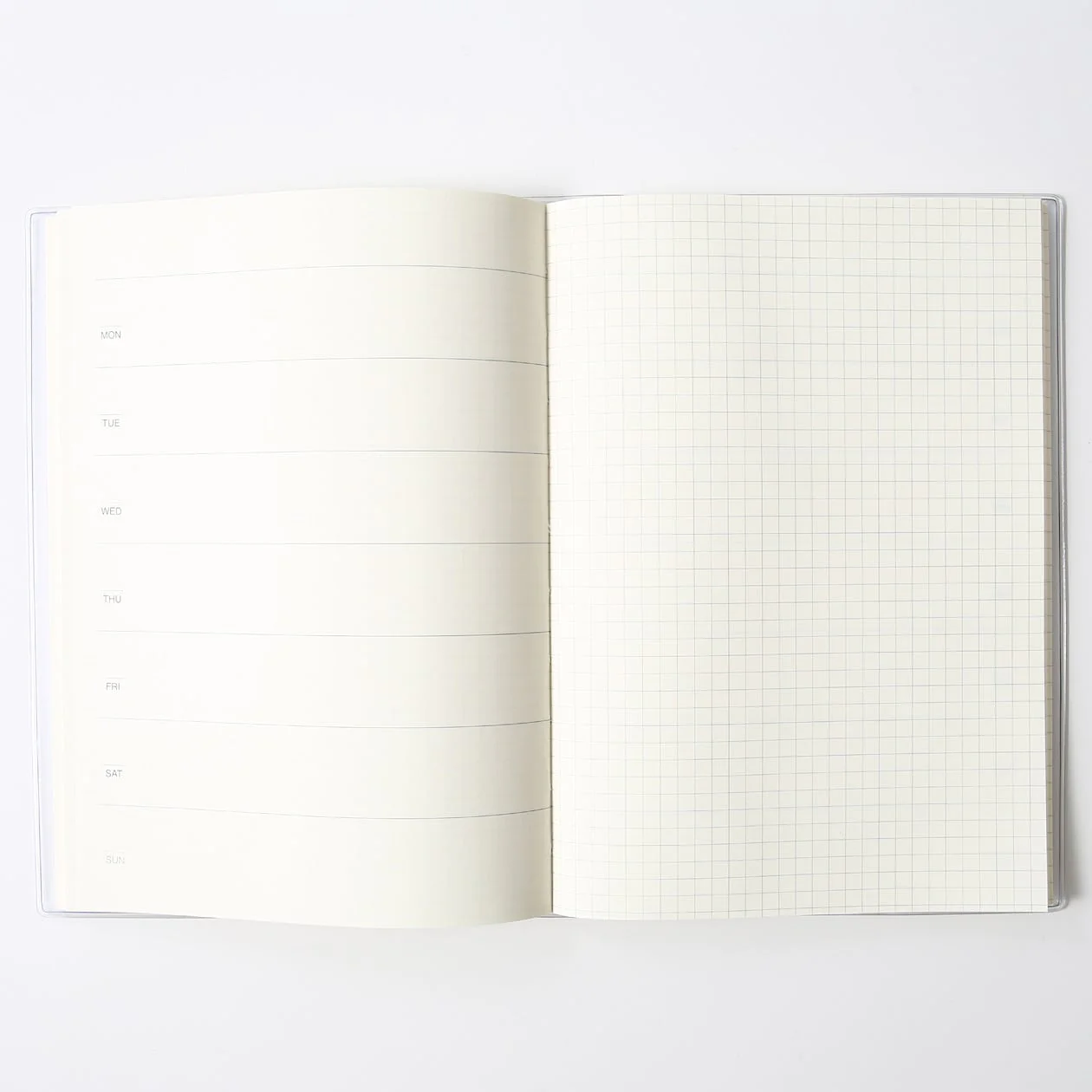 Monthly/Weekly Schedule Notebook - A5 Undated with PVC Cover