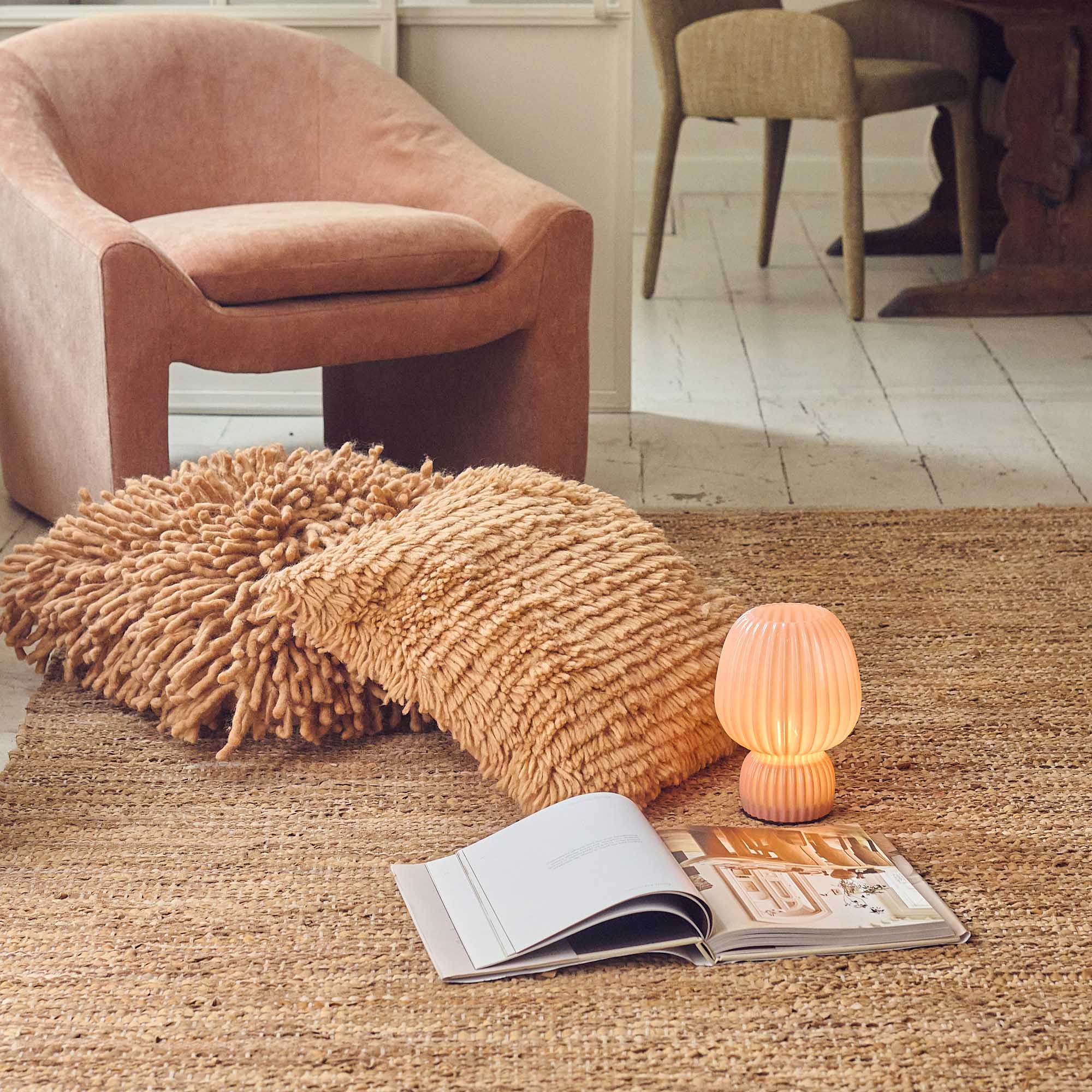 Connie Textured Cushion, Peach