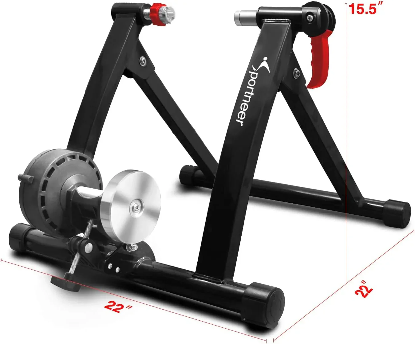 Sportneer Magnetic Bike Trainer Stand, Black, 6 Resistance Settings - 22 x 18 x 6 in - Image 3 Sportneer Magnetic Bike Trainer Stand, Black, 6 Resistance Settings - 22 x 18 x 6 in - Image 3