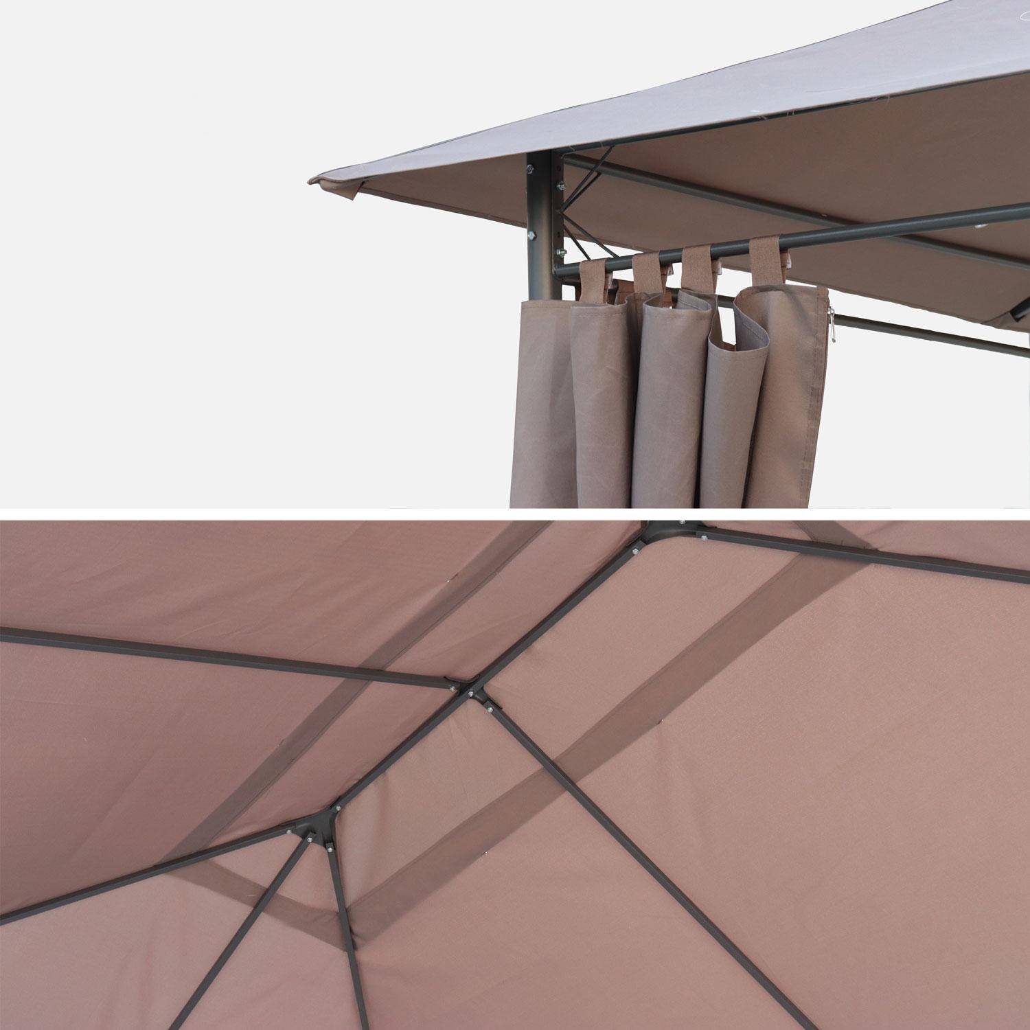 Cubierta para pérgola Divio 3x4m - Toldo de techo para pérgola 3x4m