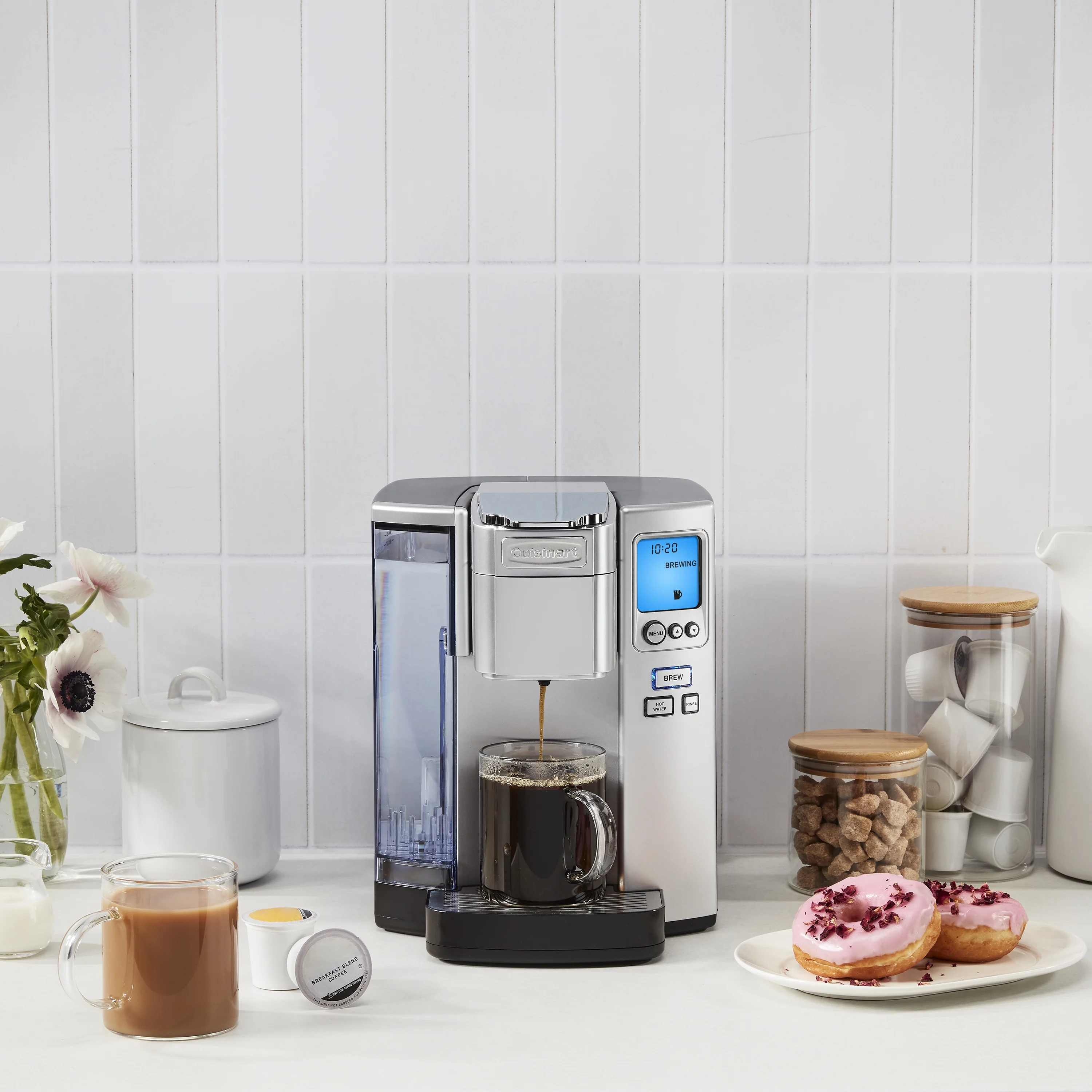 Cuisinart Premium Single Serve Brewer + Hot Water Coffee - Maker Combo