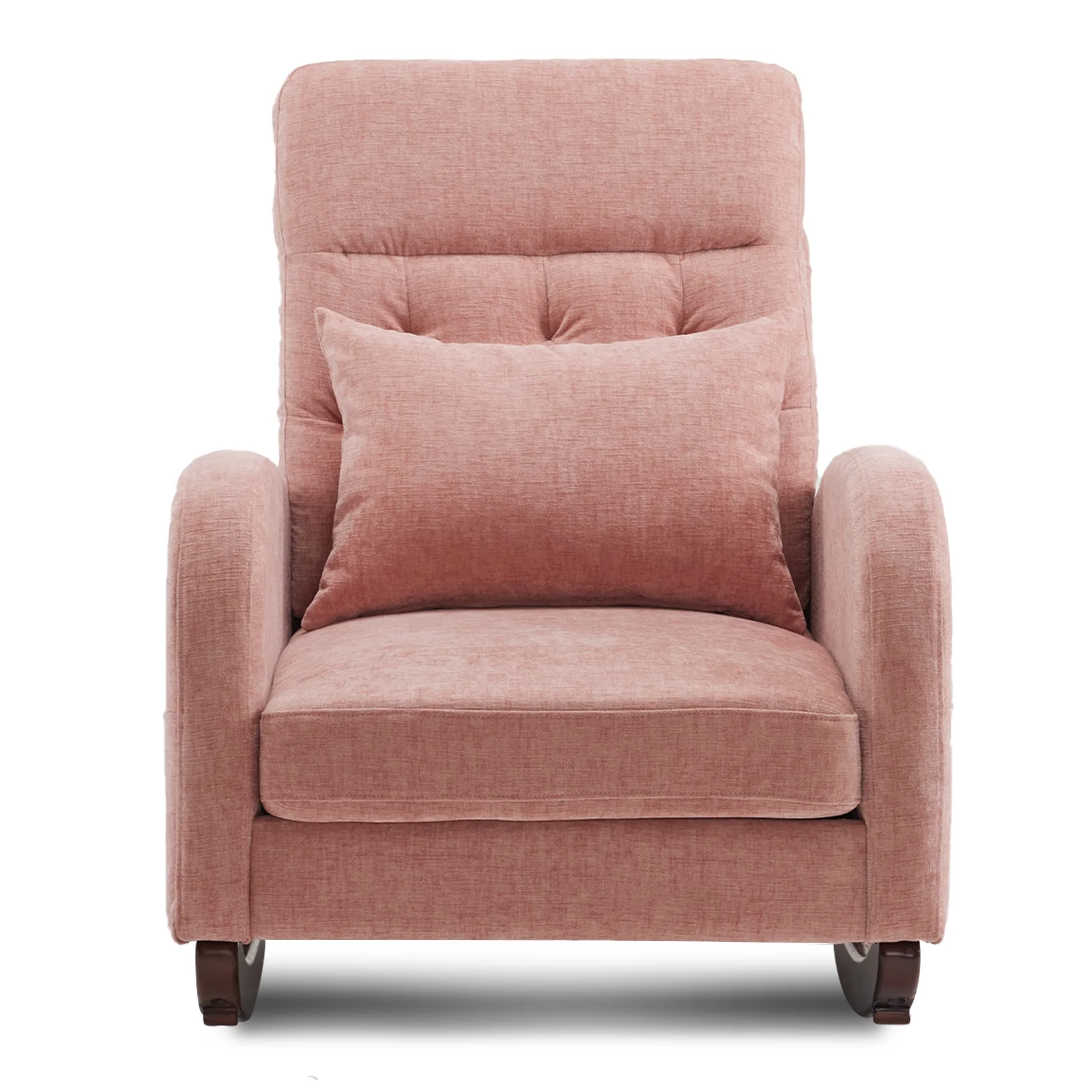 Ktaxon Rocking Accent Chair Glider Reading Chair Comfy Teddy Velvet Upholstered Single Sofa Rocker for Living Room, Nursery, Bedroom Beige - Image 23