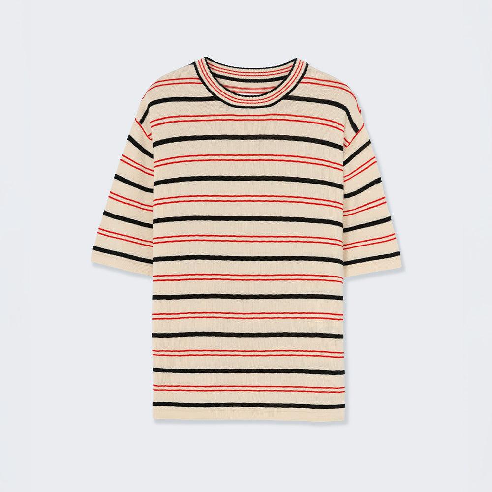 Cordera - T-shirt à Rayures en Coton - Multi