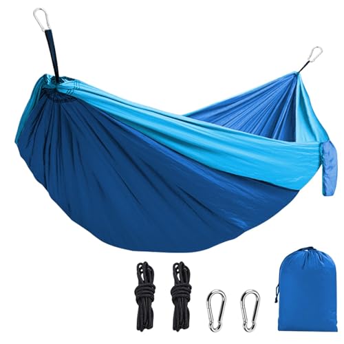 Portable Lightweight Nylon Parachute Camping Hammock Equipped with Tree Straps