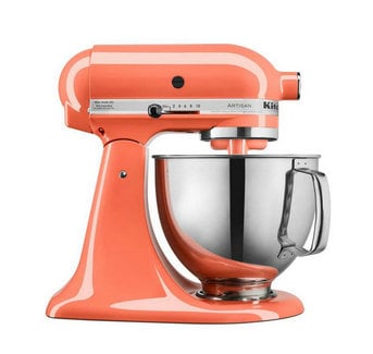 Artisan 5 Qt. 10-Speed Bird of Paradise Stand Mixer with Flat Beater, Wire Whip and Dough Hook Attachments