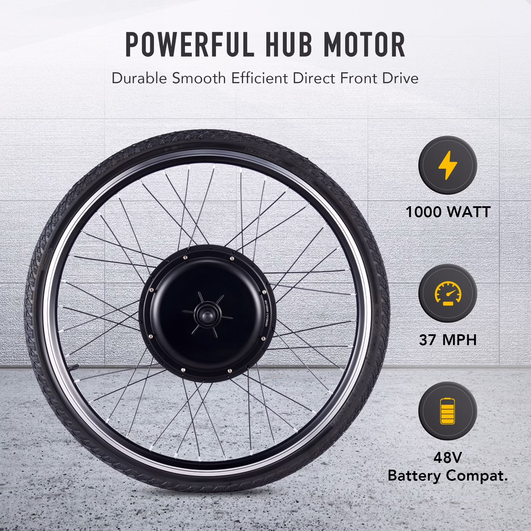 Viribus Electric Bike Conversion Kit 26" Rear Wheel 1000W Hub Motor LCD eBike DIY Set - Image 3