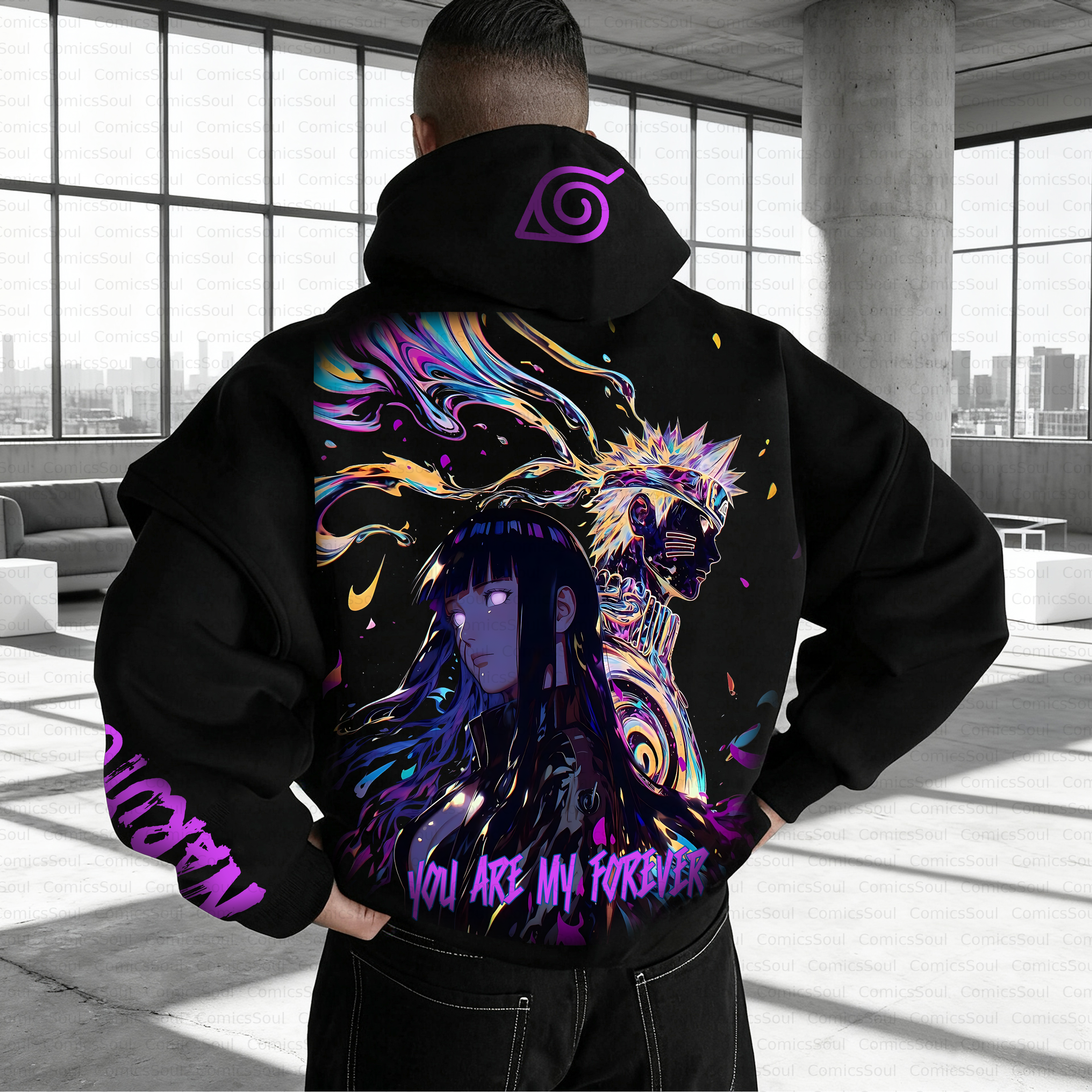 Unisex Anime Inspired Vintage Plush Hoodie