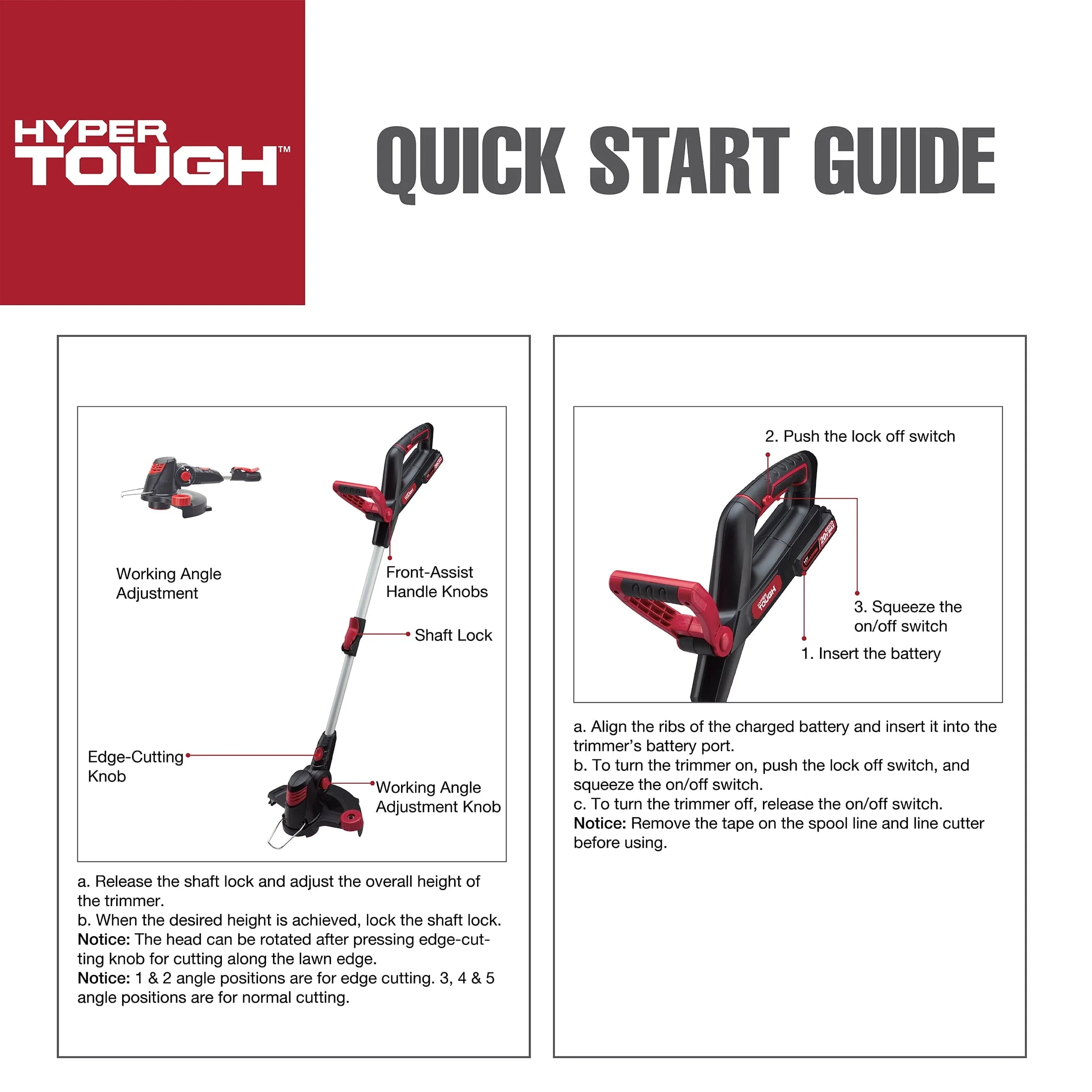 Hyper Tough 20V Max Cordless 12-inch String Trimmer, HT21-401-003-02 - Image 9