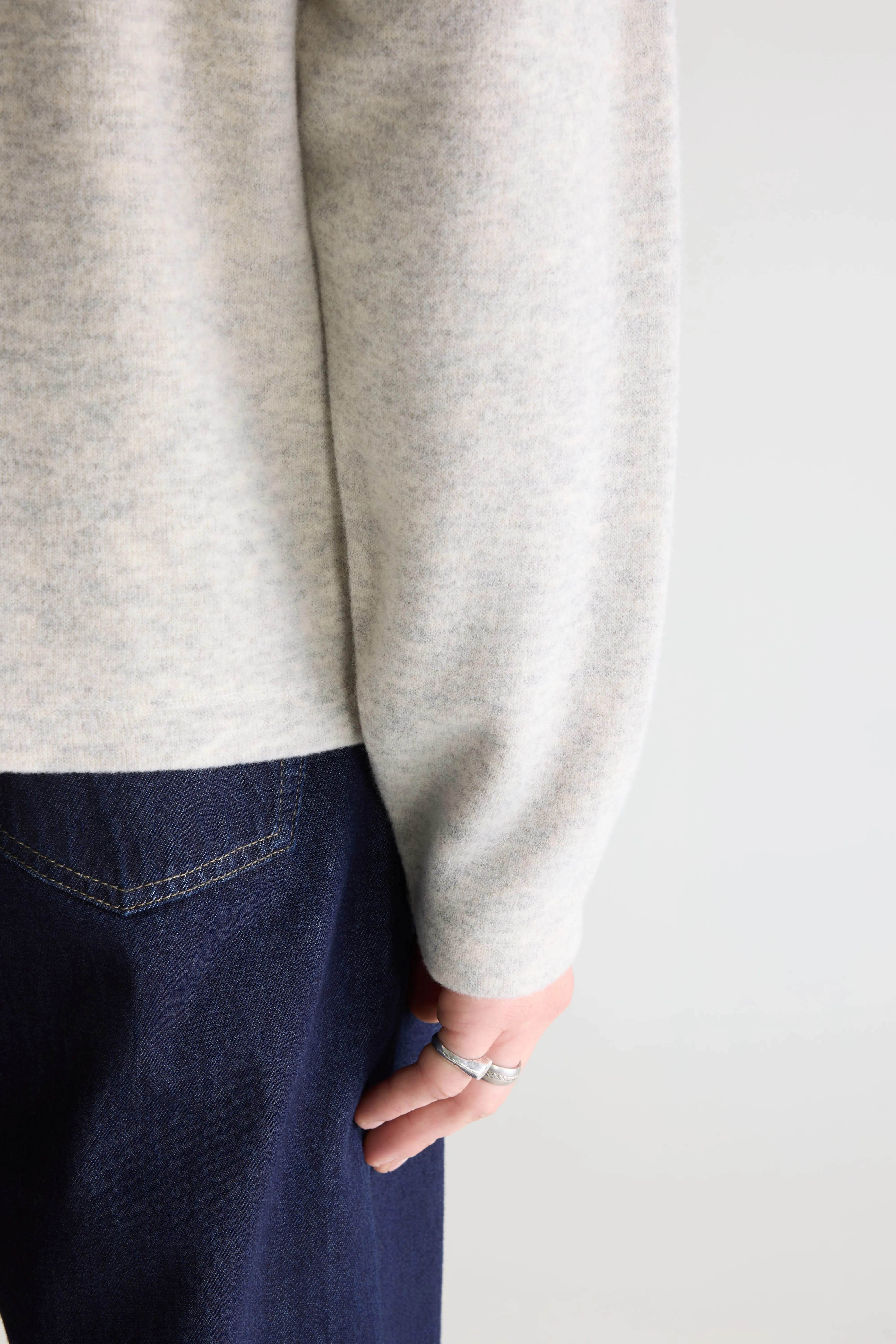 Bellerose Velo crewneck heather grey sweatshirt (242 / M / COMBO B)