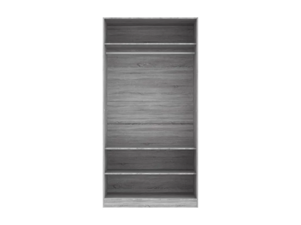 Armario Nidovia gris en madera contrachapada 100 x 50 x 200 cm ako1240681