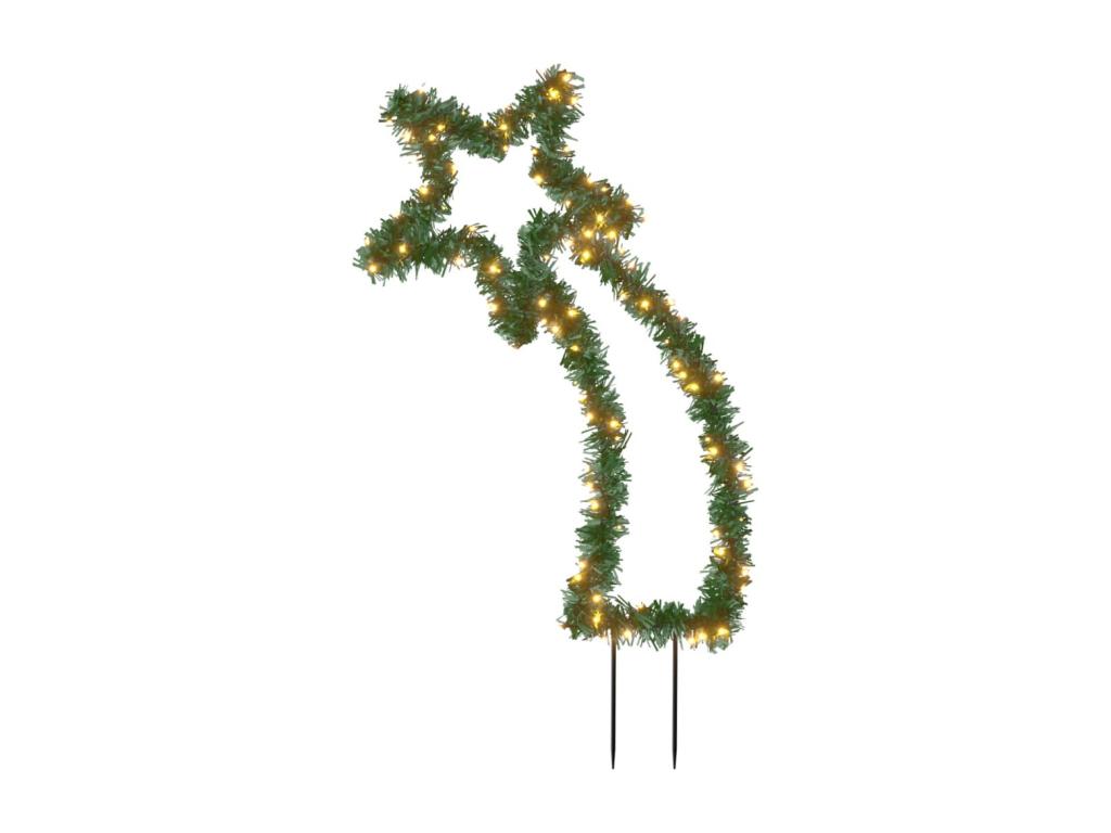 Decoración navideña de luces de meteoritos con estacas 115 LED 89 cm