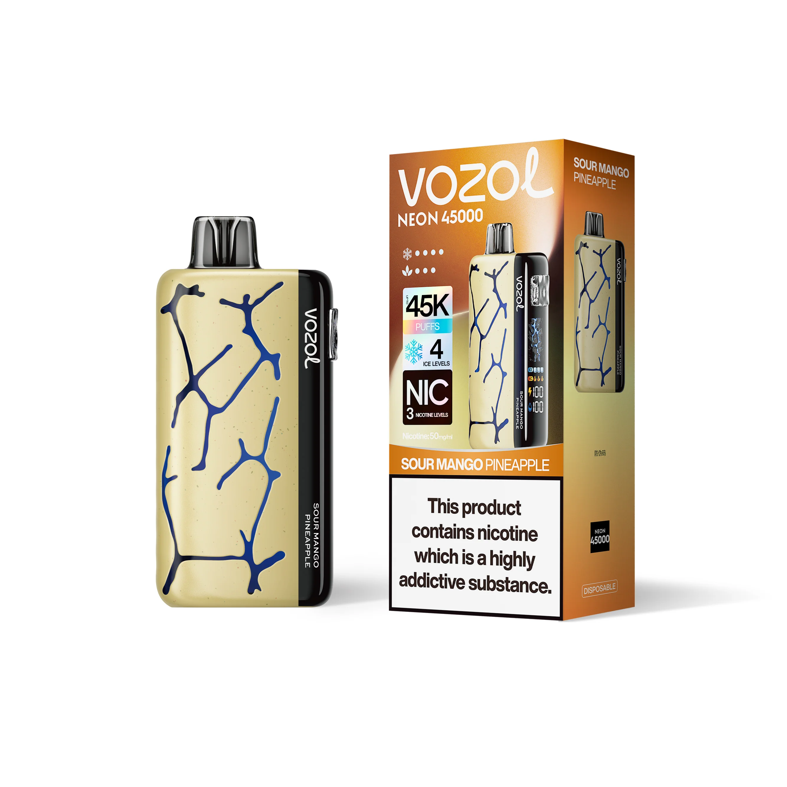 VOZOL NEON 45K cigarette électronique jetable (toutes les saveurs)