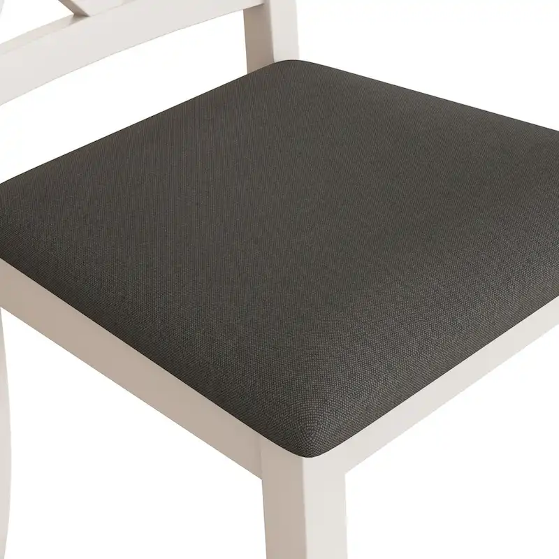 5-Piece Upholstered Chair Round Dining Table Set