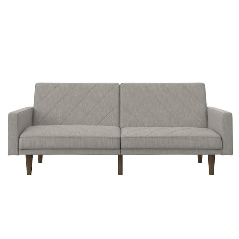 Sofá futón tapizado en lino gris claro – Modelo PINPAI – diseño moderno y funcional pw8016118