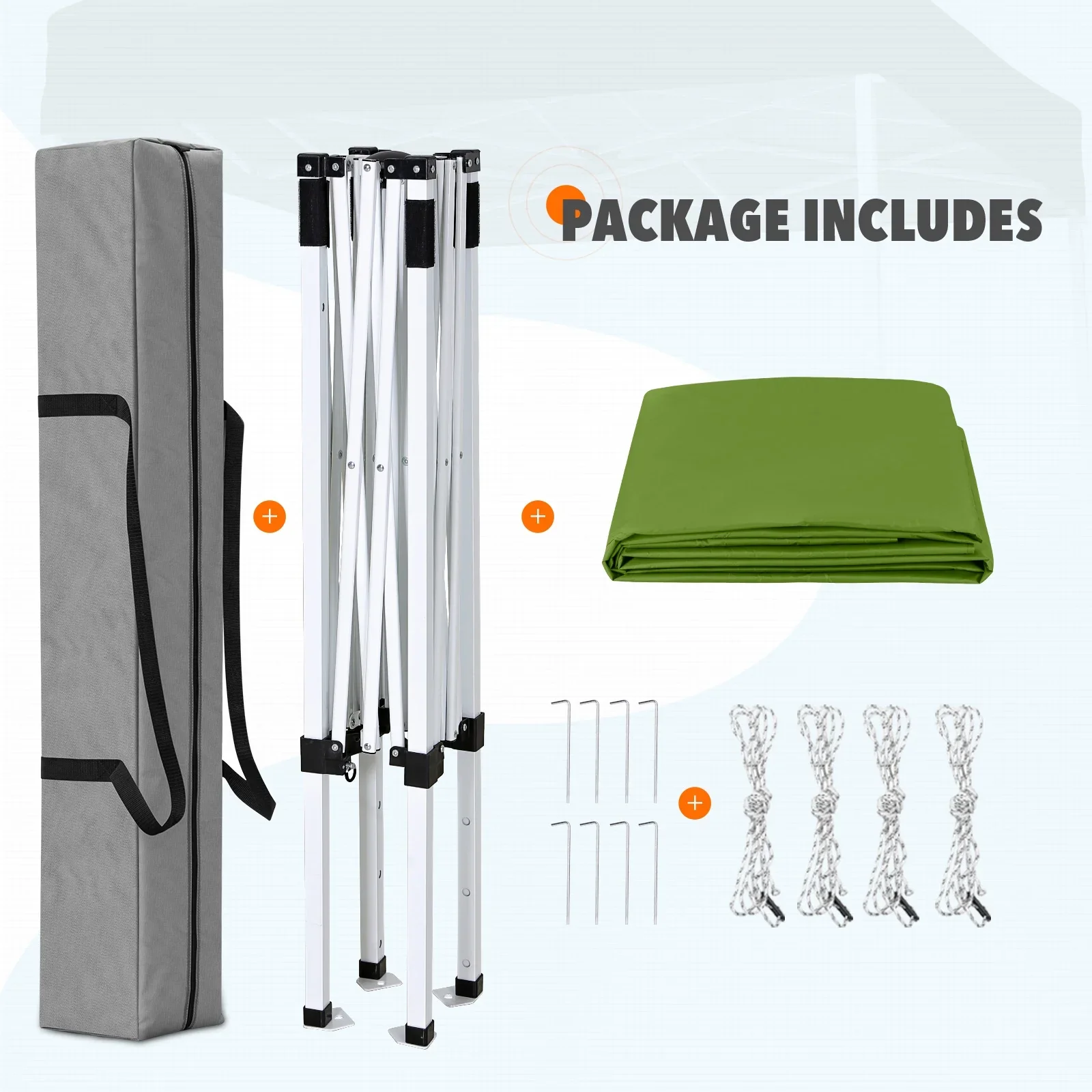 EAGLE PEAK 5x5 Pop up Canopy Tent Instant Outdoor Canopy Easy Set - up Straight Leg Folding Shelter（blue）