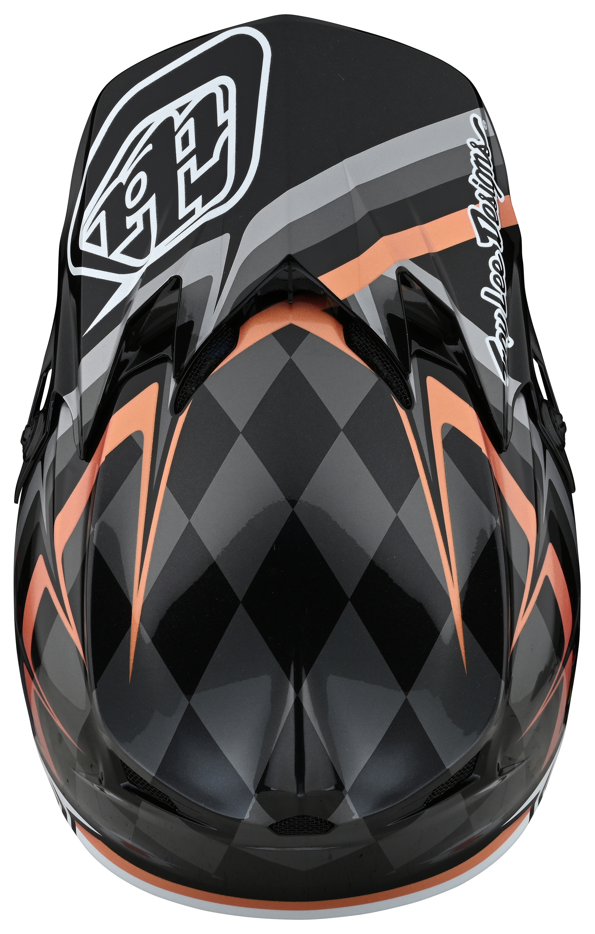 SportsBikeShop Troy Lee SE4 Polyacrylite Warped Helmet Black/Copper / LG [Blemished - Very Good]